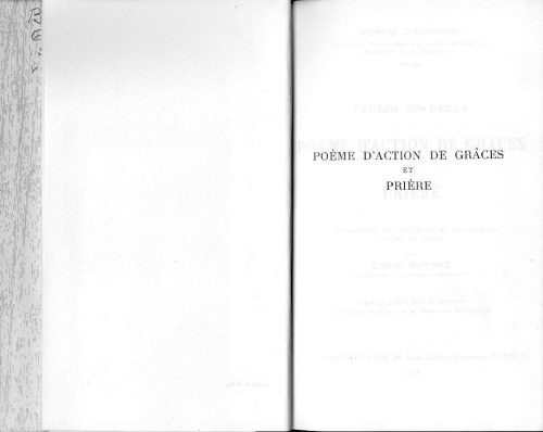 Poème d’action de grâces et Prière