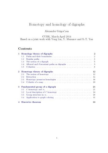 Homotopy and homology of digraphs [lecture notes]