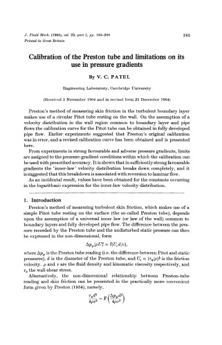 Calibration of the Preston tube and limitations on its use in pressure gradients [article]