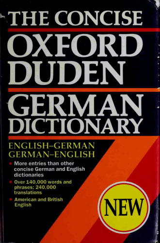 The Concise Oxford Duden German Dictionary