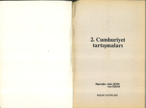 2. Cumhuriyet Tartışmaları