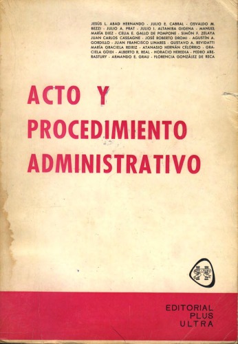 Acto y Procedimiento Administrativo
