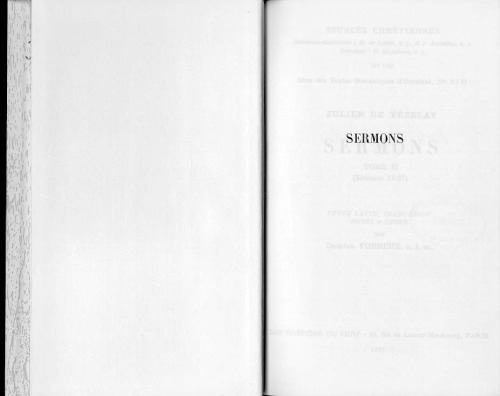 Sermons 17-27, index, tome II