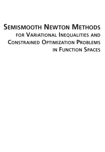 Semismooth Newton methods for variational inequalities and constrained optimization problems in function spaces