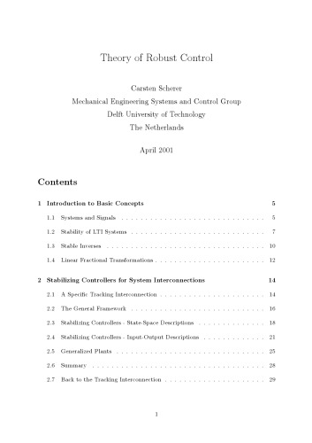 Theory of robust control