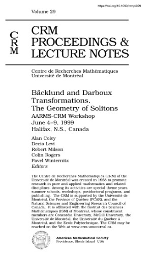 Backlund and Darboux Transformations: The Geometry of Solitons