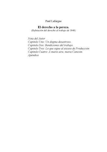 El derecho a la pereza