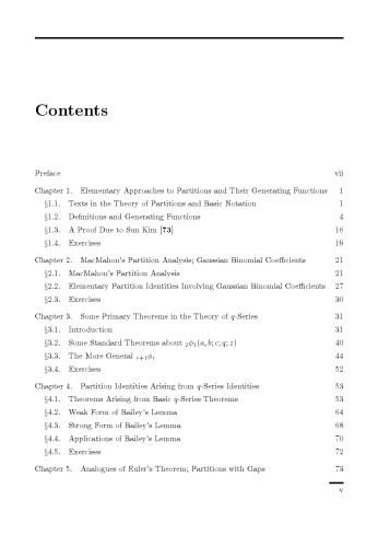Theory of partitions