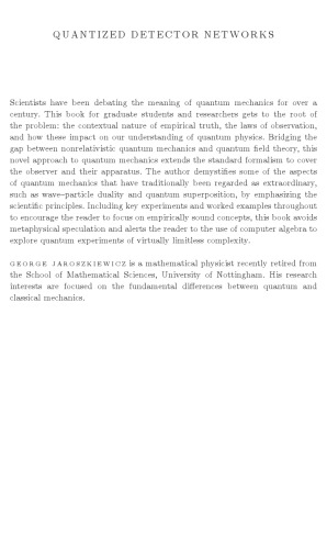 Quantized Detector Networks: The Theory of Observation