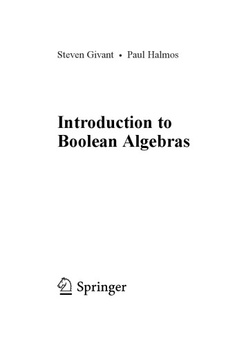 Introduction to Boolean Algebras