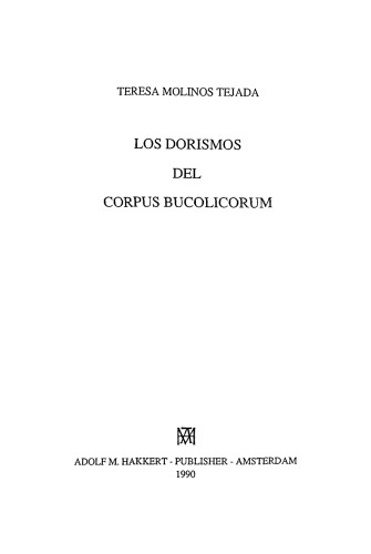Los dorismos del Corpus Bucolicorum