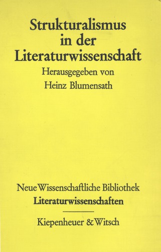Strukturalismus in der Literaturwissenschaft