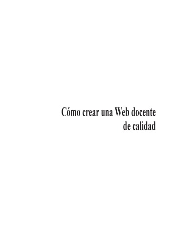 Como crear una web docente de calidad