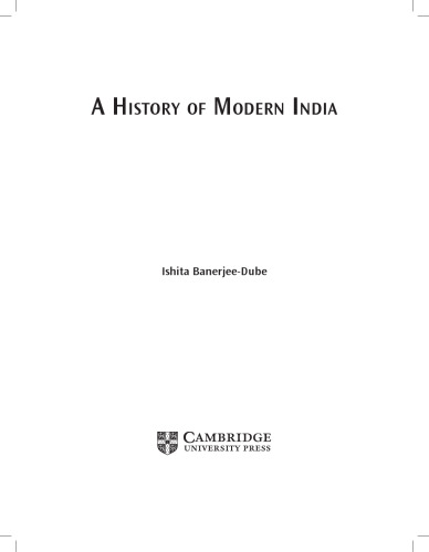 A History of Modern India