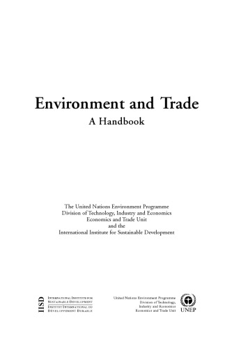 Environment and Trade: A Handbook