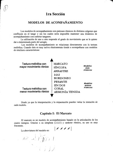 Bandoneon Method, Modelos de Acompanamiento