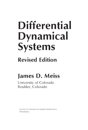Differential Dynamical Systems