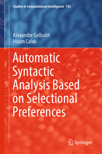  Automatic Syntactic Analysis Based on Selectional Preferences