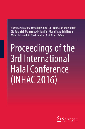  Proceedings of the 3rd International Halal Conference (INHAC 2016) 