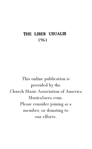 Liber Usualis, with introduction and rubrics in English