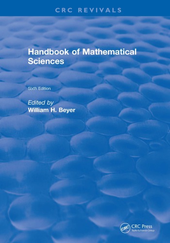 CRC (Chemical Rubber Company) handbook of mathematical sciences. (Earlier editions published under title: Handbook of tables for mathematics)