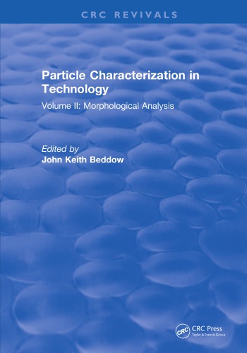 Particle characterization in technology vol II Morphological Analysis