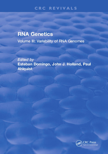 RNA Genetics Volume III Variability of RNA Genomes