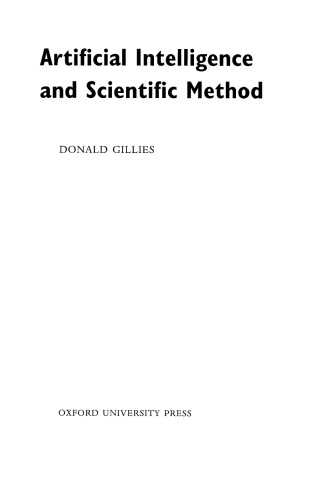 Artificial Intelligence and Scientific Method