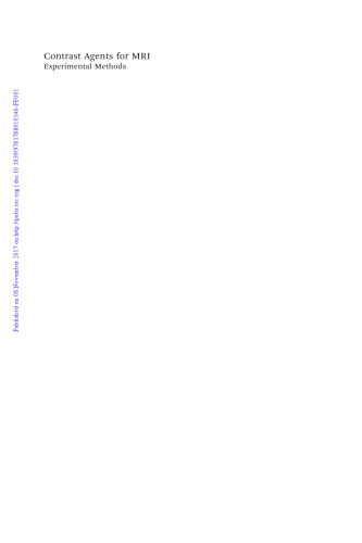 Contrast agents for MRI : experimental methods