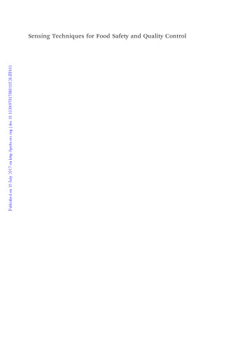 Sensing Techniques for Food Safety and Quality Control