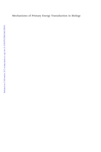 Mechanisms of Primary Energy Transduction in Biology