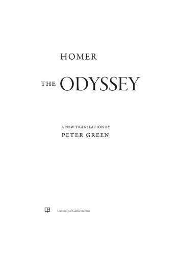 The Odyssey: A New Translation by Peter Green