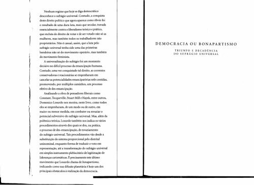 Democracia ou bonapartismo: triunfo e decadência do sufrágio universal