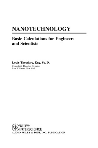 Nanotechnology: Basic Calculations for Engineers and Scientists