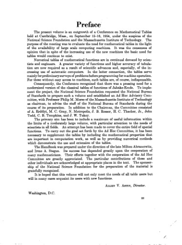 Handbook of Mathematical Functions with Formulas, Graphs, and Mathematical Table