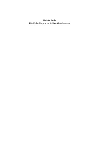 Die Farbe Purpur im frühen Griechentum