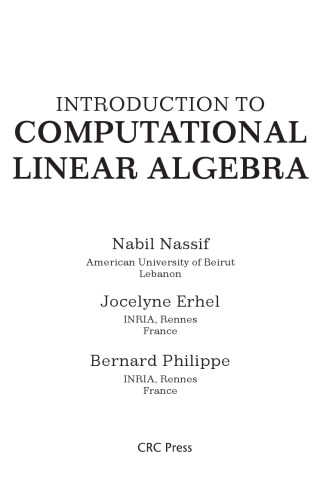 Introduction to Computational Linear Algebra