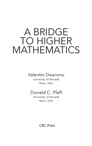 A Bridge to Higher Mathematics