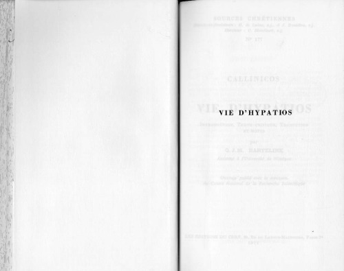 Callinicos : Vie d’Hypatios