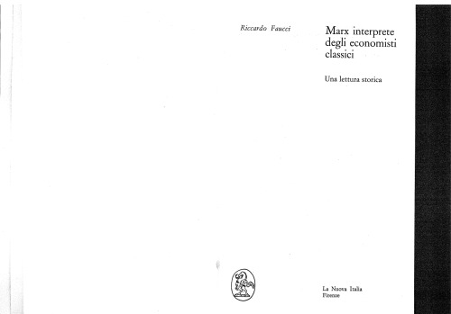 Marx interprete degli economisti classici
