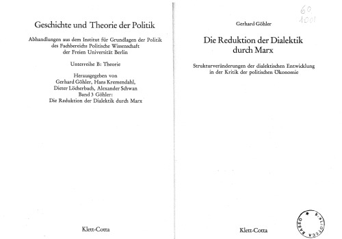 Die Reduktion der Dialektik durch Marx