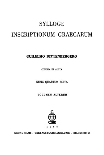 Sylloge inscriptionum graecarum