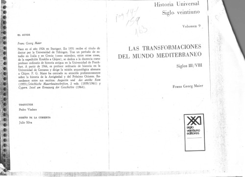 Las Transformaciones del Mundo Mediterráneo Siglos III VIII