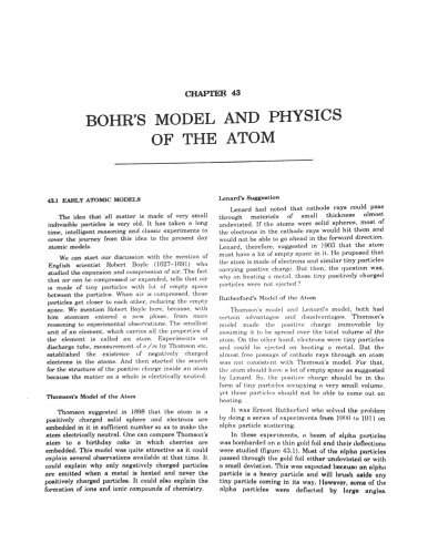 HCV Chapter 43 Bohr’s Model and Physics of the Atom Concepts of Physics H C Verma IIT JEE Part 2 various Engineering Entrance Exams