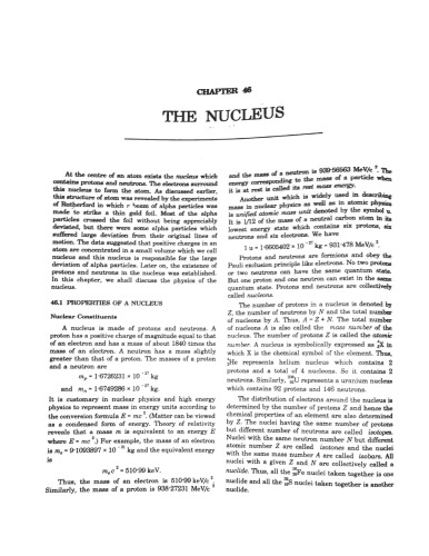 HCV Chapter 46 The Nucleus Concepts of Physics H C Verma IIT JEE Part 2 various Engineering Entrance Exams