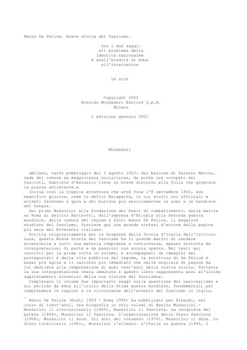 Breve storia del fascismo