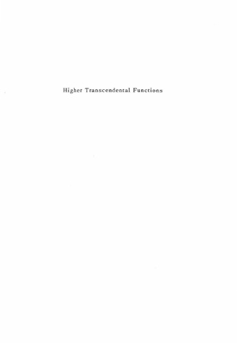 Higher transcendental functions