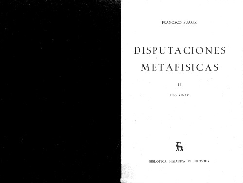 Disputaciones metafísicas (vol.2)