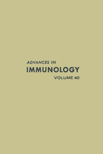 Advances in Immunology, Vol. 40