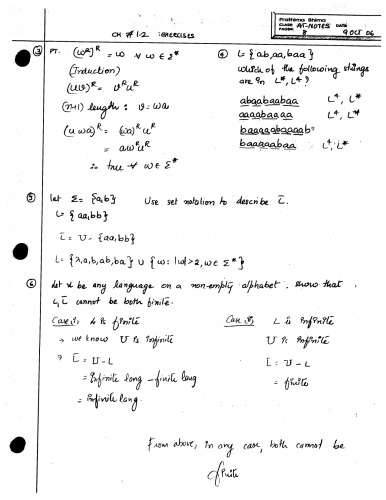 Solution to Peter Linz, an introduction to Automata theory